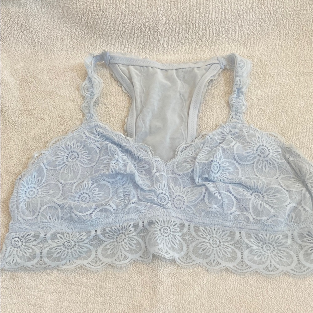 Lace Bralette in Light Blue​​​​​​